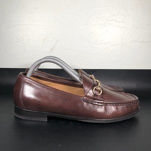 Cole Haan Loafer Mens 8 Brown Leather Gold Bit Detail